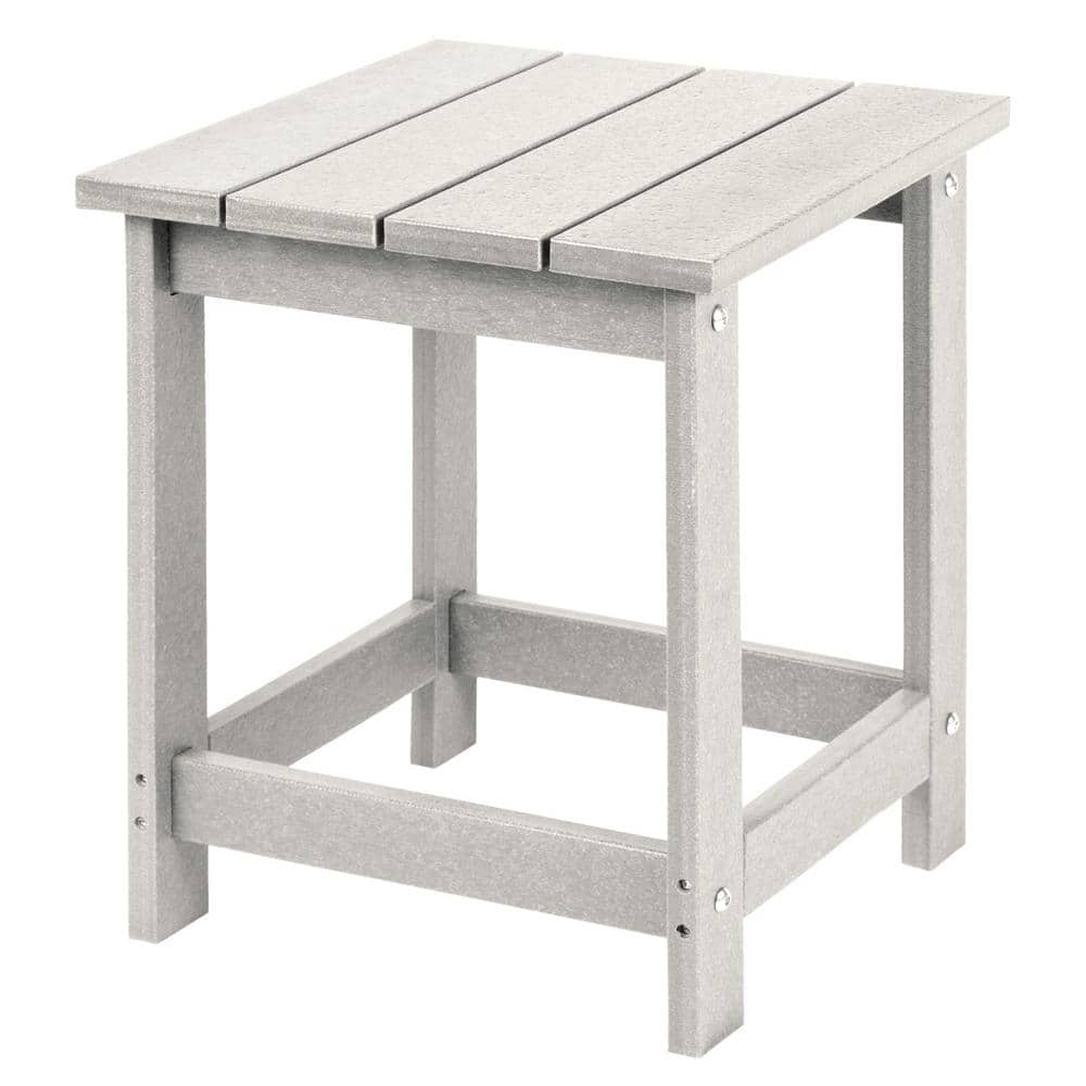 Square Side Table, Pool Composite Patio Table, HDPE End Tables for Backyard