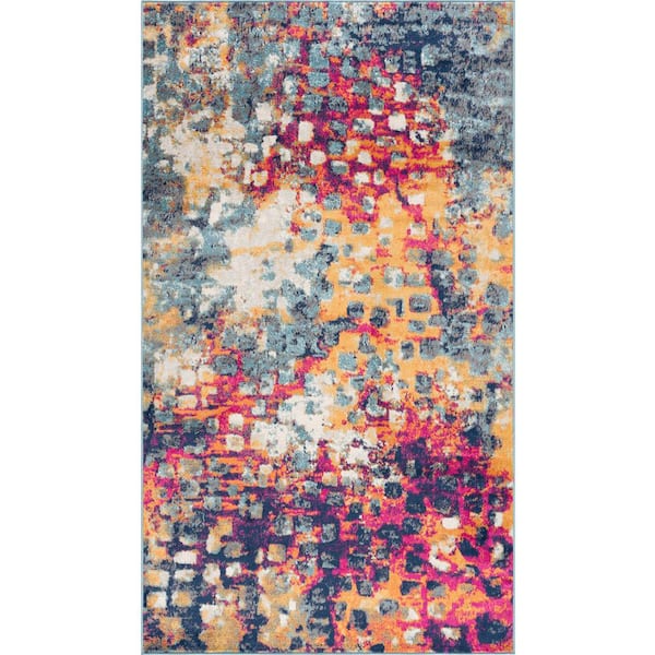 Rug Branch Savannah Collection Modern Abstract Area Rug Large (9x12 feet) - 9'2" x 12'5", Multicolor