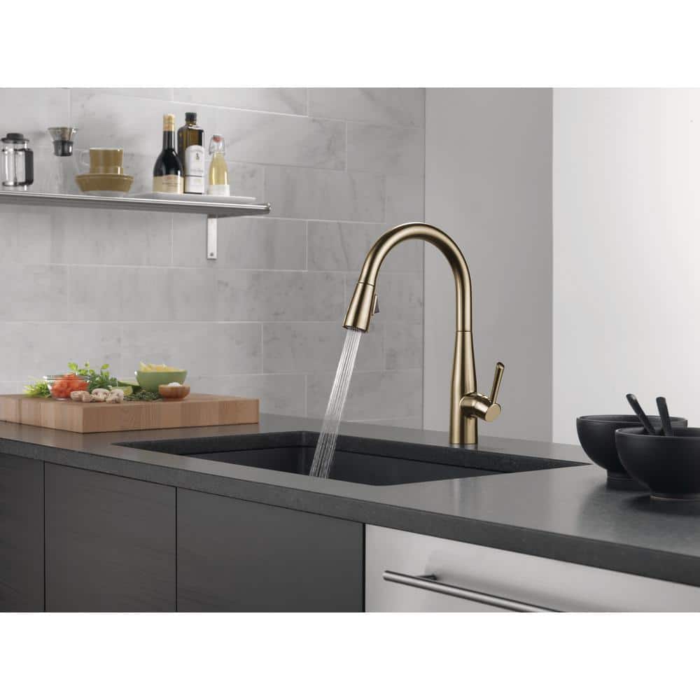 Champagne Bronze Pull-Down Kitchen Faucet with Magnetic Docking