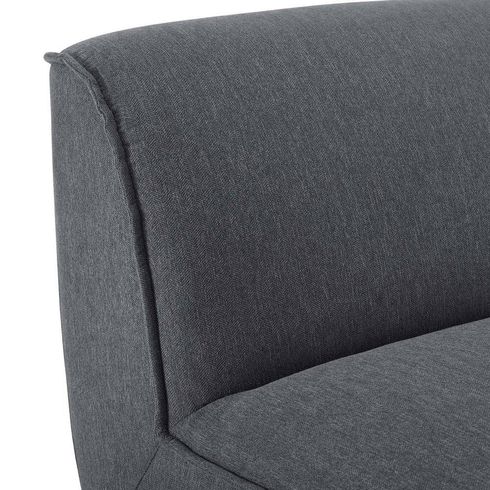 Comprise Charcoal Polyester 32.5" Armless Lounge Chair
