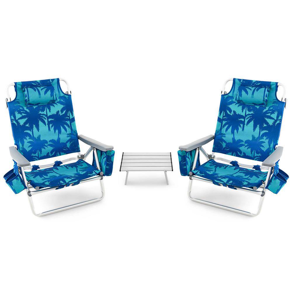 2-Pack Tommy Bahama Beach Chair Lay Flat, Reclining, Adjustable