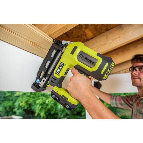 RYOBI 15 Amp Corded 12 in. Sliding Compound Miter Saw and ONE+ 18V 16-Gauge Cordless AirStrike Finish Nailer (Tool Only)