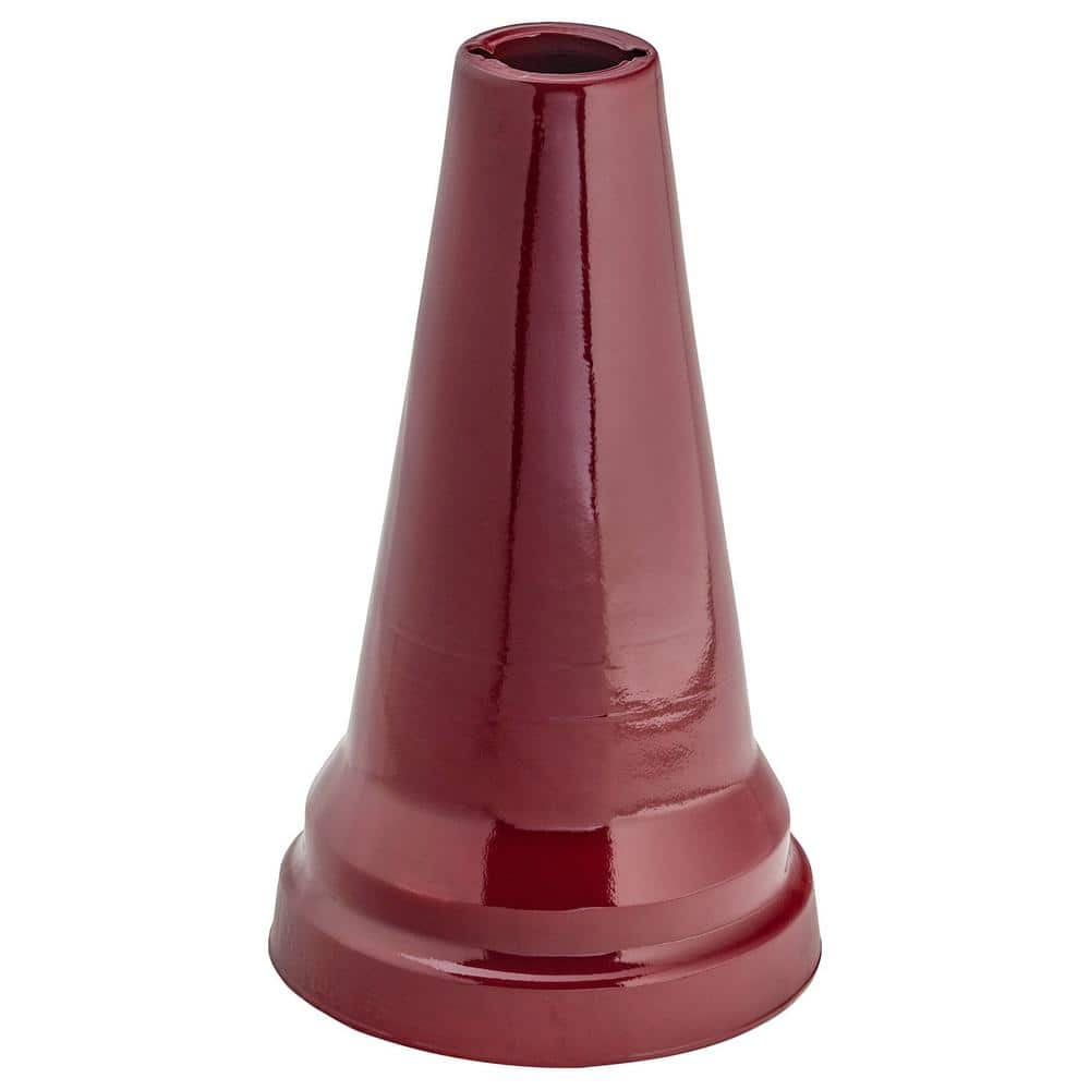 Burgundy Ceramic Clay Pedestal Bird Bath, 22"H x 17"D