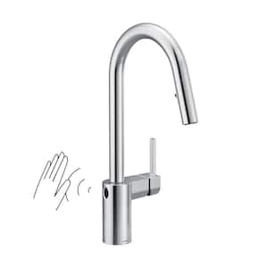 Align Single Handle Touchless Pull-Down Sprayer Kitchen Faucet with MotionSense Wave and Power Clean in Polished Chrome