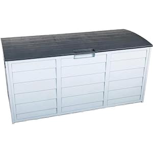 76 Gal. Gray Outdoor Patio Waterproof and UV-Protected Resin Storage Deck Box