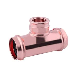 3/4 in. x 3/4 in. x 1/4 in. Copper Press Female Tee Reducer Press Fit x Press Fit x FNPT