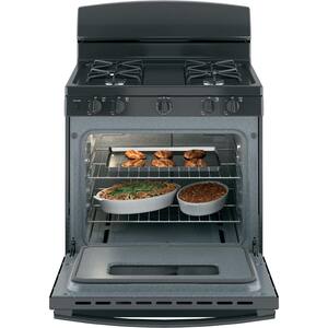 30 in. 4.8 cu. ft. Gas Oven in Black