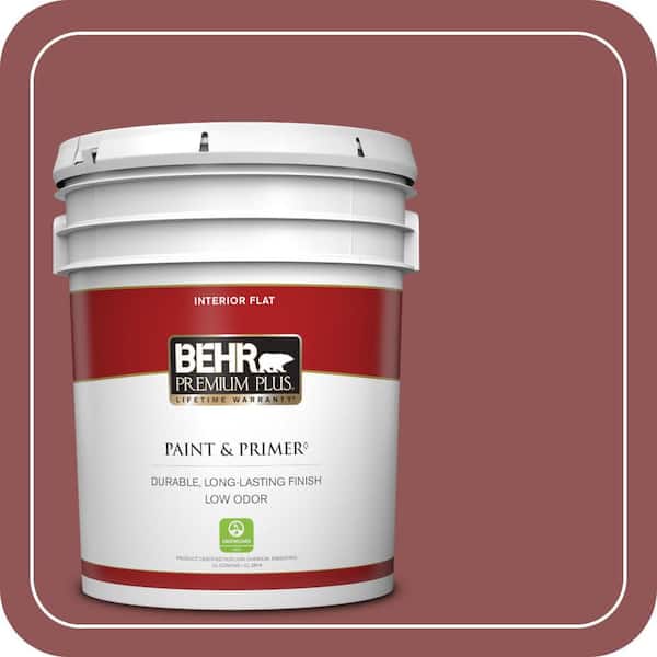 BEHR PREMIUM PLUS 5 gal. #MQ1-16 Carpe Diem Flat Low Odor Interior Paint & Primer