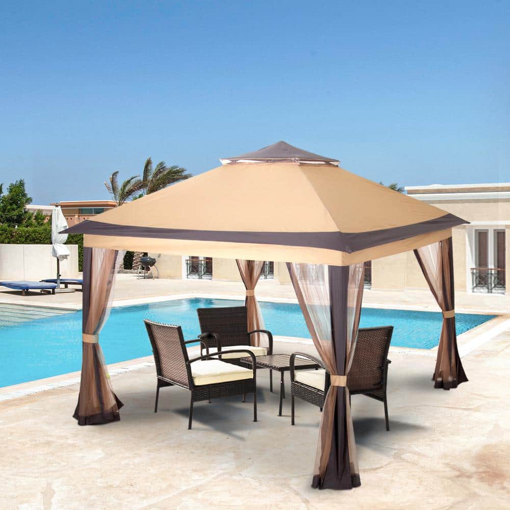 Amazon.com : PAMAPIC 10'x12' Hardtop Gazebo Aluminum, Double