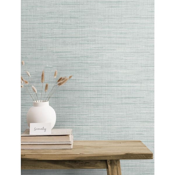 Seabreeze Mei Stringcloth Paper Unpasted Wallpaper Roll (56 sq. ft.)