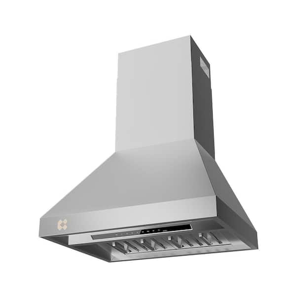 Professional Series 30 inch 304 Stainless Steel 950 CFM Wall Mount Range Hood with 4-Speed Levels and Smart Control