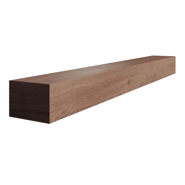 5 in. D x 7.25 in. W x 60 in. L Unfinished White Oak Wood Mantel