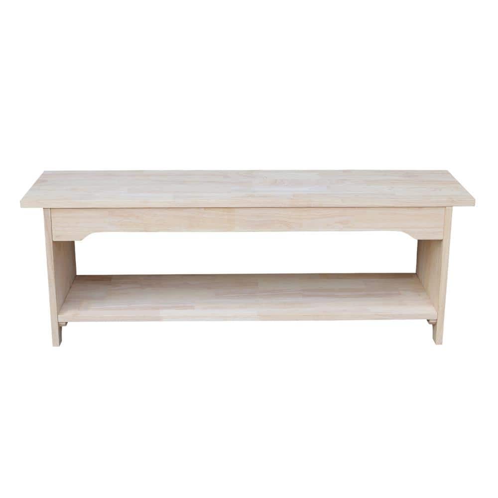 International Concepts Unfinished Bench Be 48 The Home Depot