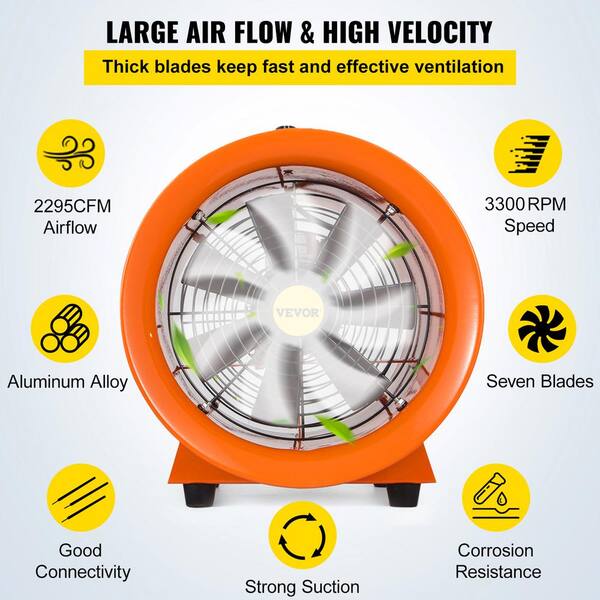 12 Flexible Duct Hosing for Portable Exhaust Fan Blower Air Scrubber  Filter AC