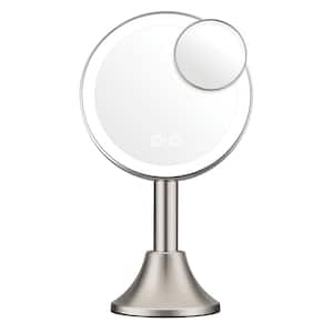 LED Lighted 8.5 in. x 15 in. Tabletop Bathroom Makeup Hand-Held Mirror