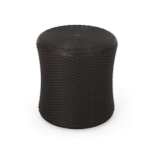Weather-Resistant Outdoor Patio Side Table, Stylish Minimalistic Design with Stable Plastic Blend Frame