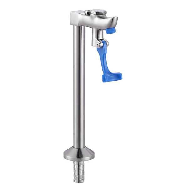 ALEASHA 9 in . Commercial Deck Mounted Glass and Pot Filler Faucet with Push Back Handle in Brushed Nickel