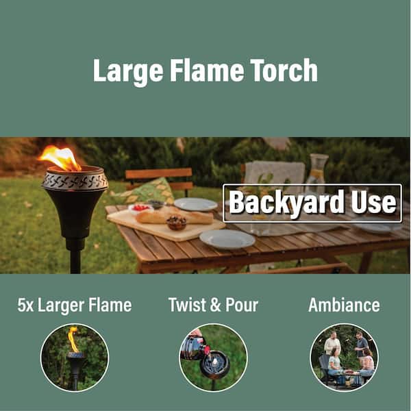 Island King 2 pk 65 in. Metal Torch