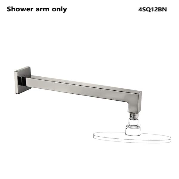 12 in. Square Shower Arm, Brushed Nickel