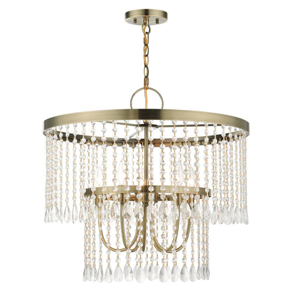 Cottingham 5 Light Antique Brass Pendant Chandelier price history on PriceWatchPro