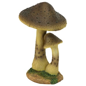 12.5 in. H Mystic Forest Mushroom Tan Statue