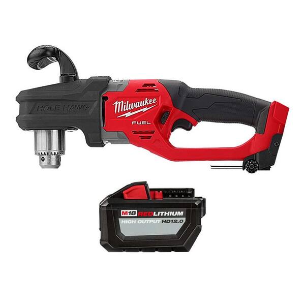 M18 FUEL GEN II 18V Lithium-Ion Brushless Cordless 1/2 in. Hole Hawg Right  Angle Drill w/High Output 12.0Ah Battery