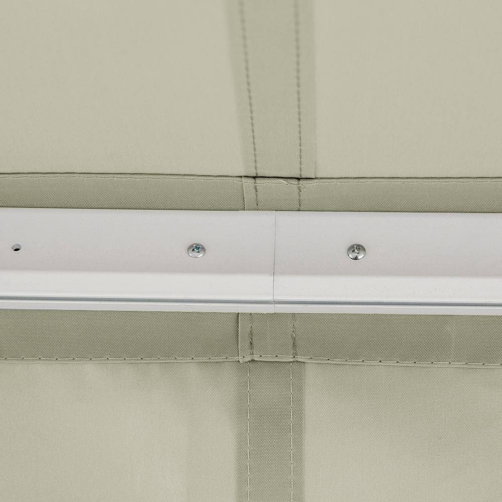 Gray 8' x 7' Aluminum Frame Patio Retractable Awning