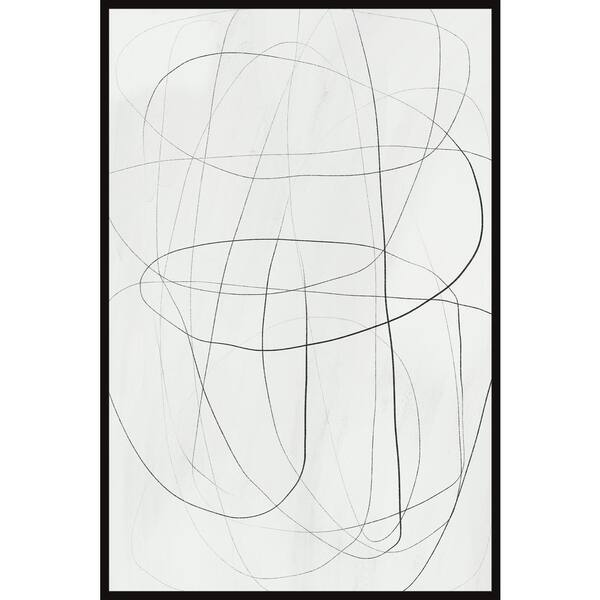 Lines" by Marmont Hill Floater Framed Canvas Abstract Art