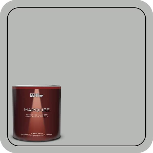 BEHR MARQUEE 1 Qt. #N460-3 Lunar Surface One-Coat Hide Matte Interior Paint & Primer