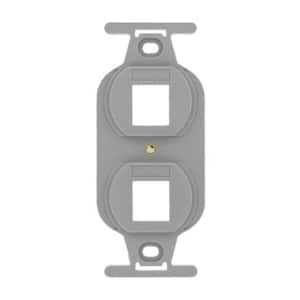 Gray 1-Gang Audio/Video Wall Plate (1-Pack)