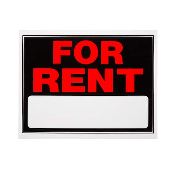 15 in. x 19 in. Plastic for Rent Sign