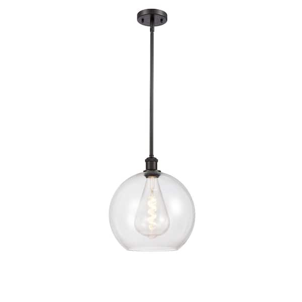 Athens 1 Light Oil Rubbed Bronze Globe Pendant Light with Clear Glass Shade