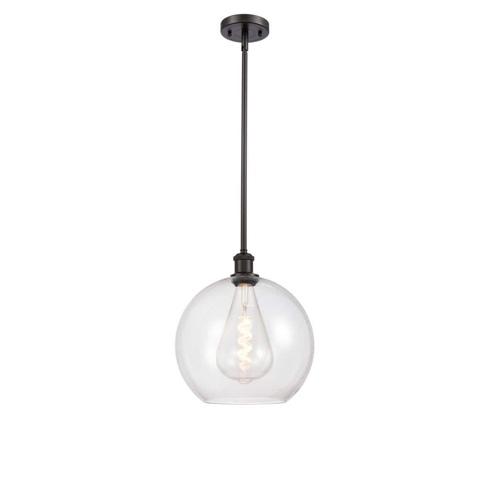 Athens Oil Rubbed Bronze Mini Pendant with Clear Glass Globe