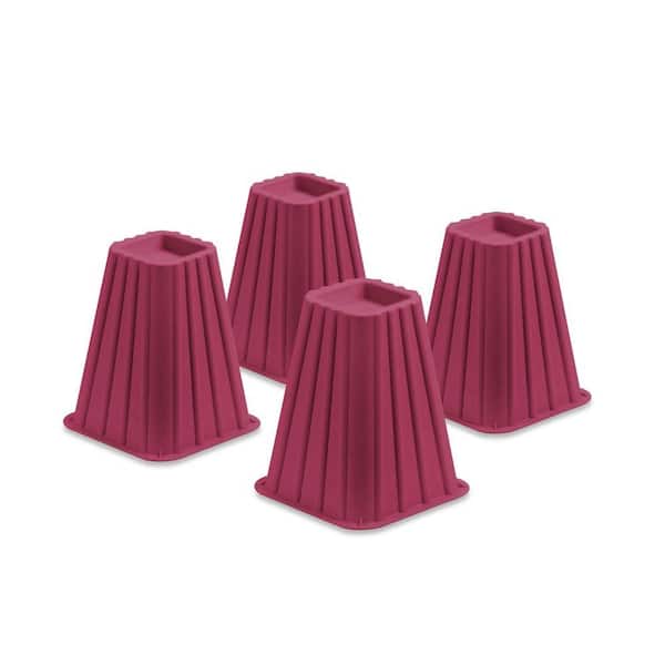 Honey-Can-Do Pink Plastic Bed Risers(Set of 4)