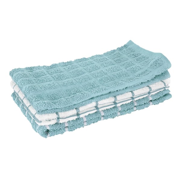 RITZ Dew Terry Check Cotton Kitchen Towel Set of 3