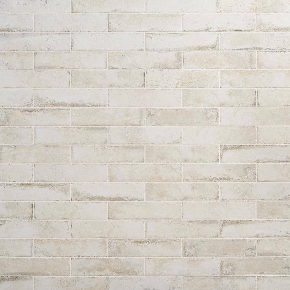 Ravello 3" x 12" Natural White Porcelain Wall and Floor Tile