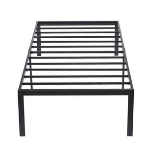 VECELO Tall Bed Frames Black, Metal Frame Queen Platform Bed With Heavy ...