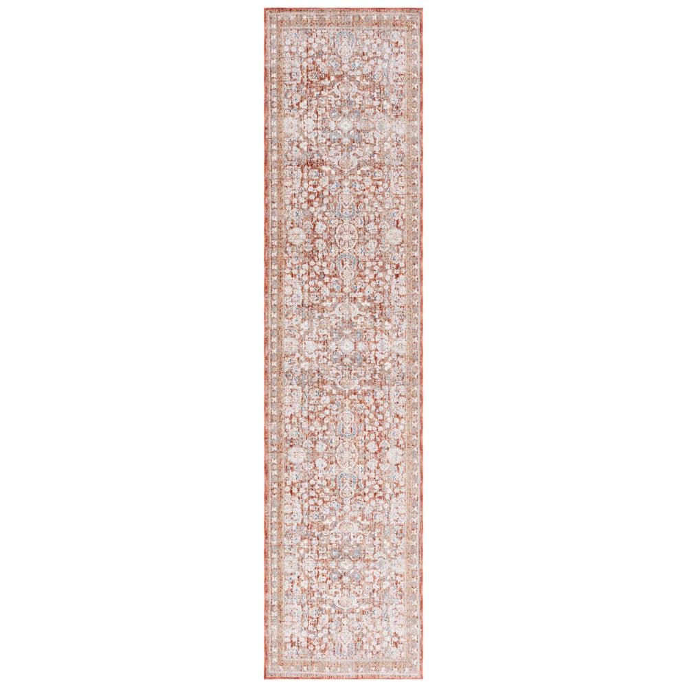 Harlow Rust Rug SAFAVIEH Harlow 2 ft. x 8 ft. Rust/Ivory Gray Medallion Ornate Runner ...