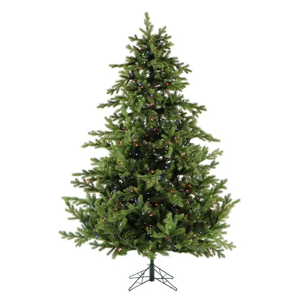 Christmas Time 7.5 Prelit Virginia Fir Artificial Christmas Tree with Multi-Color LED Lights