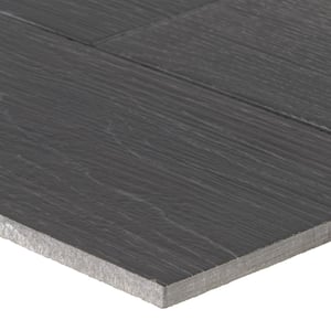 Benson Nero 6 in. x 36 in. Matte Porcelain Floor and Wall Tile (1.5 sq. ft./Each)