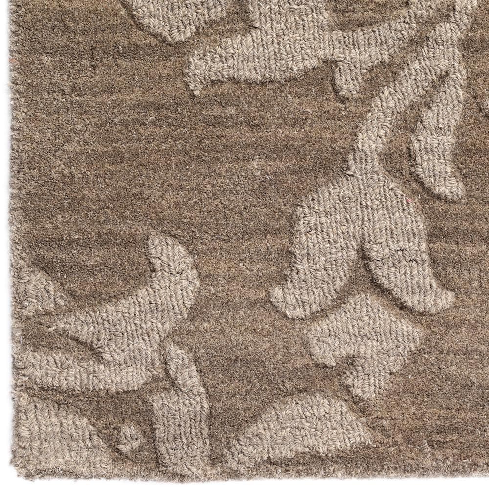 Handmade Floral Tufted Wool Area Rug 5' x 7', Easy Care