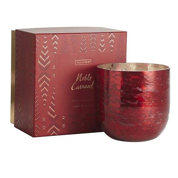 Generic unbranded Luxe Sanded 4.5 in. H Noble Currant Mercury Glass Candle