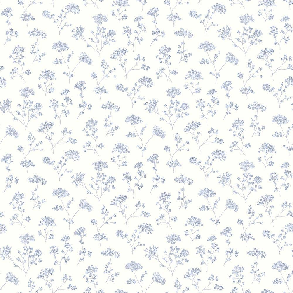 Miniatures 2 Blue Cow Parsley Floral Trail Matte Finish Non-Pasted Vinyl on