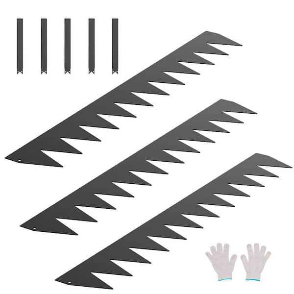 40 in. L x 6 in. H x 0.06 in. W Black Rust-Resistant Bendable Pathway Divider Metal Landscape Edging Borders (3-Pack)