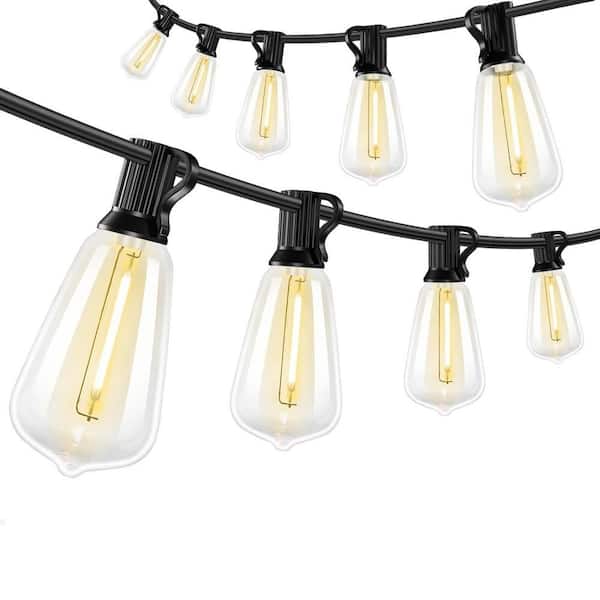 120 ft. LED Outdoor String Lights with Remote, Patio Lights Outdoor Waterproof with 36+2 Shatterproof ST38 LED Bulbs