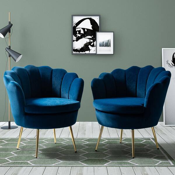 scallop chair navy