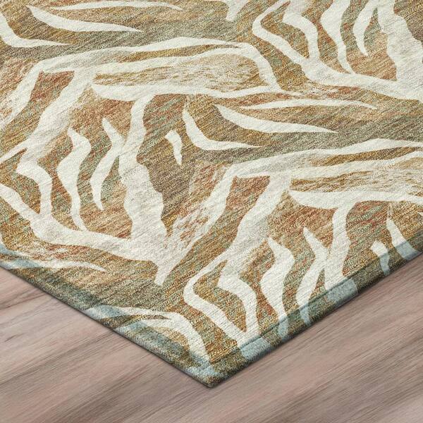 Chantille Machine Washable Indoor/Outdoor Abstract ACN3098 Cream 3 ft. x 4 ft. Area Rug