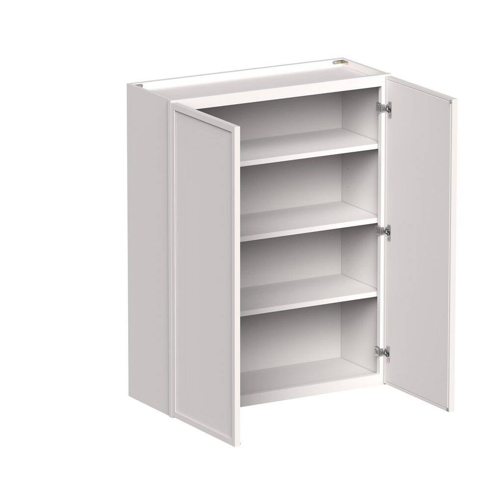 33 in W x 12 in D x 42 in H HDF Ready to Assemble Standard Wall Cabinet in Snow White with 2-Door, 3-Shelf price history on PriceWatchPro