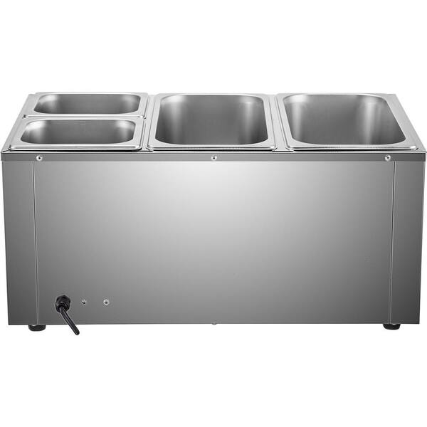 Commercial 3 Pan Electric Bain Marie Food Warmer Holder w/ Lids Catering Kitchen 