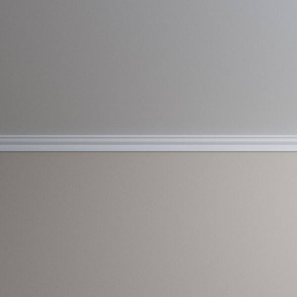 Ekena Millwork Sage 1.125 in. D x 2 in. W x 96 in. L Polyurethane Crown Moulding